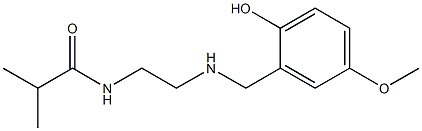 N-(2-{[(2-hydroxy-5-methoxyphenyl)methyl]amino}ethyl)-2-methylpropanamide Struktur