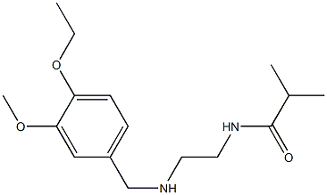 N-(2-{[(4-ethoxy-3-methoxyphenyl)methyl]amino}ethyl)-2-methylpropanamide Struktur