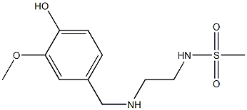 N-(2-{[(4-hydroxy-3-methoxyphenyl)methyl]amino}ethyl)methanesulfonamide Struktur