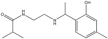 N-(2-{[1-(2-hydroxy-4-methylphenyl)ethyl]amino}ethyl)-2-methylpropanamide Struktur