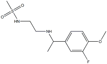 N-(2-{[1-(3-fluoro-4-methoxyphenyl)ethyl]amino}ethyl)methanesulfonamide Struktur