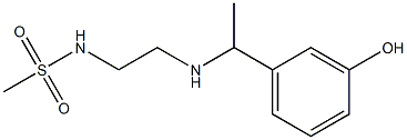 N-(2-{[1-(3-hydroxyphenyl)ethyl]amino}ethyl)methanesulfonamide Struktur