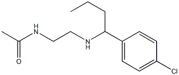 N-(2-{[1-(4-chlorophenyl)butyl]amino}ethyl)acetamide Struktur