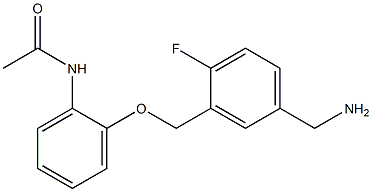 N-(2-{[5-(aminomethyl)-2-fluorophenyl]methoxy}phenyl)acetamide Struktur