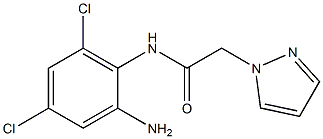 N-(2-amino-4,6-dichlorophenyl)-2-(1H-pyrazol-1-yl)acetamide Struktur