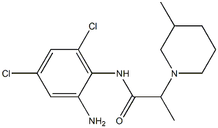 N-(2-amino-4,6-dichlorophenyl)-2-(3-methylpiperidin-1-yl)propanamide Struktur