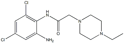 N-(2-amino-4,6-dichlorophenyl)-2-(4-ethylpiperazin-1-yl)acetamide Struktur