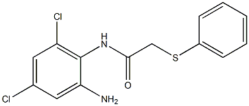 N-(2-amino-4,6-dichlorophenyl)-2-(phenylsulfanyl)acetamide Struktur