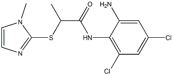 N-(2-amino-4,6-dichlorophenyl)-2-[(1-methyl-1H-imidazol-2-yl)sulfanyl]propanamide Struktur