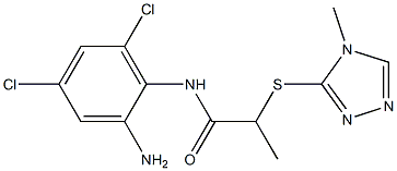 N-(2-amino-4,6-dichlorophenyl)-2-[(4-methyl-4H-1,2,4-triazol-3-yl)sulfanyl]propanamide Struktur