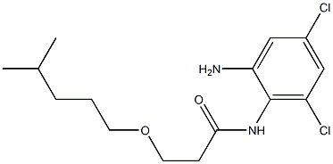 N-(2-amino-4,6-dichlorophenyl)-3-[(4-methylpentyl)oxy]propanamide Struktur