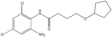 N-(2-amino-4,6-dichlorophenyl)-4-(cyclopentyloxy)butanamide Struktur