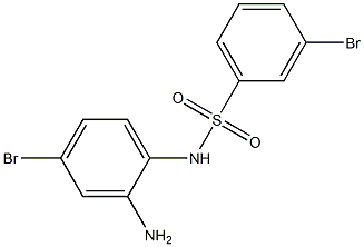 N-(2-amino-4-bromophenyl)-3-bromobenzene-1-sulfonamide Struktur