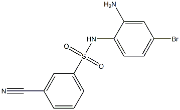 N-(2-amino-4-bromophenyl)-3-cyanobenzene-1-sulfonamide Struktur