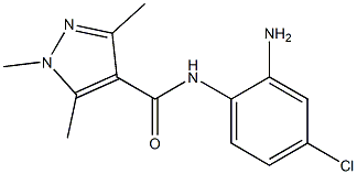 N-(2-amino-4-chlorophenyl)-1,3,5-trimethyl-1H-pyrazole-4-carboxamide Struktur