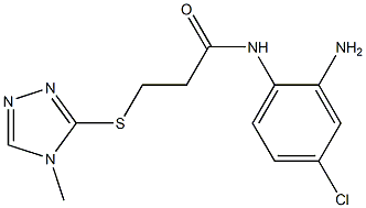 N-(2-amino-4-chlorophenyl)-3-[(4-methyl-4H-1,2,4-triazol-3-yl)sulfanyl]propanamide Struktur