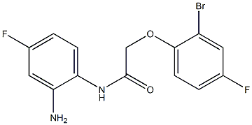 N-(2-amino-4-fluorophenyl)-2-(2-bromo-4-fluorophenoxy)acetamide Struktur