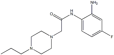 N-(2-amino-4-fluorophenyl)-2-(4-propylpiperazin-1-yl)acetamide Struktur