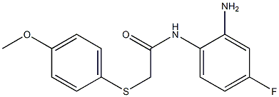 N-(2-amino-4-fluorophenyl)-2-[(4-methoxyphenyl)sulfanyl]acetamide Struktur