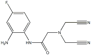 N-(2-amino-4-fluorophenyl)-2-[bis(cyanomethyl)amino]acetamide Struktur