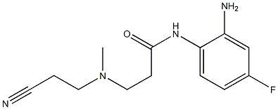 N-(2-amino-4-fluorophenyl)-3-[(2-cyanoethyl)(methyl)amino]propanamide Struktur