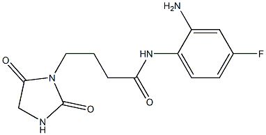 N-(2-amino-4-fluorophenyl)-4-(2,5-dioxoimidazolidin-1-yl)butanamide Struktur