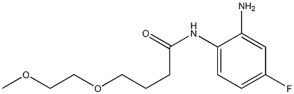 N-(2-amino-4-fluorophenyl)-4-(2-methoxyethoxy)butanamide Struktur