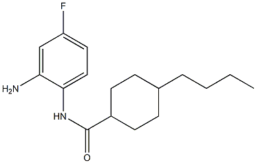 N-(2-amino-4-fluorophenyl)-4-butylcyclohexane-1-carboxamide Struktur