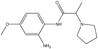 N-(2-amino-4-methoxyphenyl)-2-pyrrolidin-1-ylpropanamide Struktur