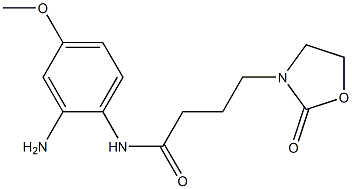 N-(2-amino-4-methoxyphenyl)-4-(2-oxo-1,3-oxazolidin-3-yl)butanamide Struktur