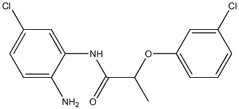 N-(2-amino-5-chlorophenyl)-2-(3-chlorophenoxy)propanamide Struktur