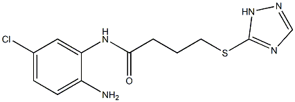 N-(2-amino-5-chlorophenyl)-4-(1H-1,2,4-triazol-5-ylsulfanyl)butanamide Struktur