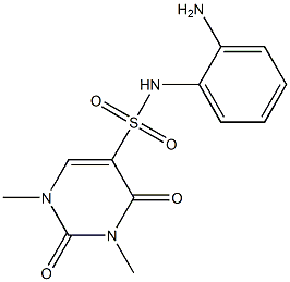 N-(2-aminophenyl)-1,3-dimethyl-2,4-dioxo-1,2,3,4-tetrahydropyrimidine-5-sulfonamide Struktur