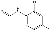 N-(2-bromo-4-fluorophenyl)-2,2-dimethylpropanamide Struktur