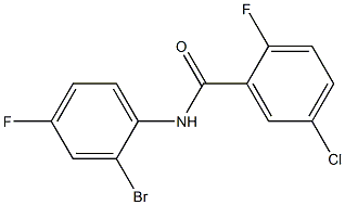 N-(2-bromo-4-fluorophenyl)-5-chloro-2-fluorobenzamide Struktur