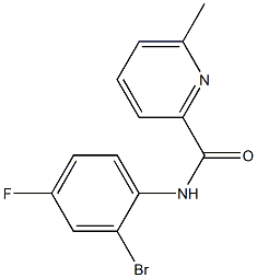 N-(2-bromo-4-fluorophenyl)-6-methylpyridine-2-carboxamide Struktur