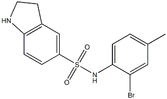 N-(2-bromo-4-methylphenyl)-2,3-dihydro-1H-indole-5-sulfonamide Struktur