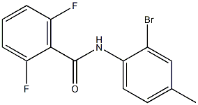 N-(2-bromo-4-methylphenyl)-2,6-difluorobenzamide Struktur