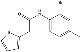 N-(2-bromo-4-methylphenyl)-2-thien-2-ylacetamide Struktur