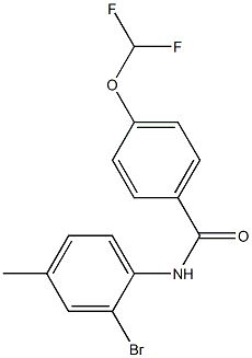 N-(2-bromo-4-methylphenyl)-4-(difluoromethoxy)benzamide Struktur