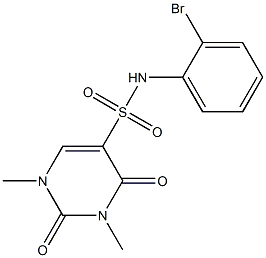 N-(2-bromophenyl)-1,3-dimethyl-2,4-dioxo-1,2,3,4-tetrahydropyrimidine-5-sulfonamide Struktur