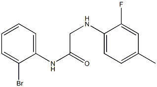 N-(2-bromophenyl)-2-[(2-fluoro-4-methylphenyl)amino]acetamide Struktur