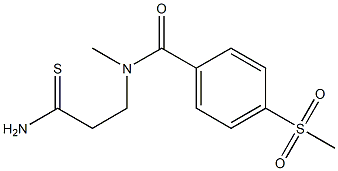 N-(2-carbamothioylethyl)-4-methanesulfonyl-N-methylbenzamide Struktur