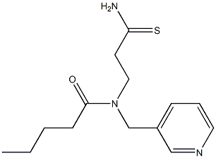 N-(2-carbamothioylethyl)-N-(pyridin-3-ylmethyl)pentanamide Struktur