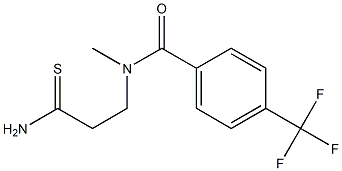 N-(2-carbamothioylethyl)-N-methyl-4-(trifluoromethyl)benzamide Struktur