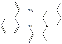 N-(2-carbamothioylphenyl)-2-(4-methylpiperidin-1-yl)propanamide Struktur