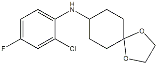 N-(2-chloro-4-fluorophenyl)-1,4-dioxaspiro[4.5]decan-8-amine Struktur