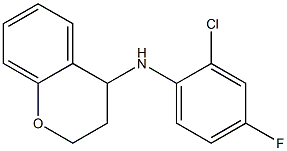 N-(2-chloro-4-fluorophenyl)-3,4-dihydro-2H-1-benzopyran-4-amine Struktur