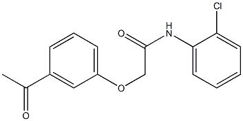 N-(2-chlorophenyl)-2-(3-acetylphenoxy)acetamide Struktur