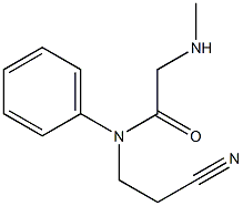 N-(2-cyanoethyl)-2-(methylamino)-N-phenylacetamide Struktur